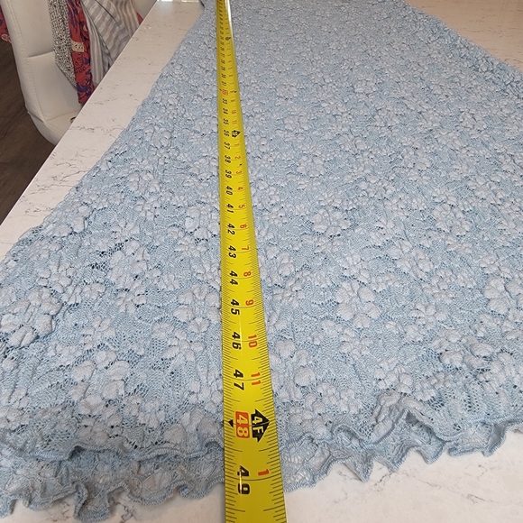 ASTR The Label floral lace knit dusty blue mid feminine chic dress size medium - Picture 4 of 13